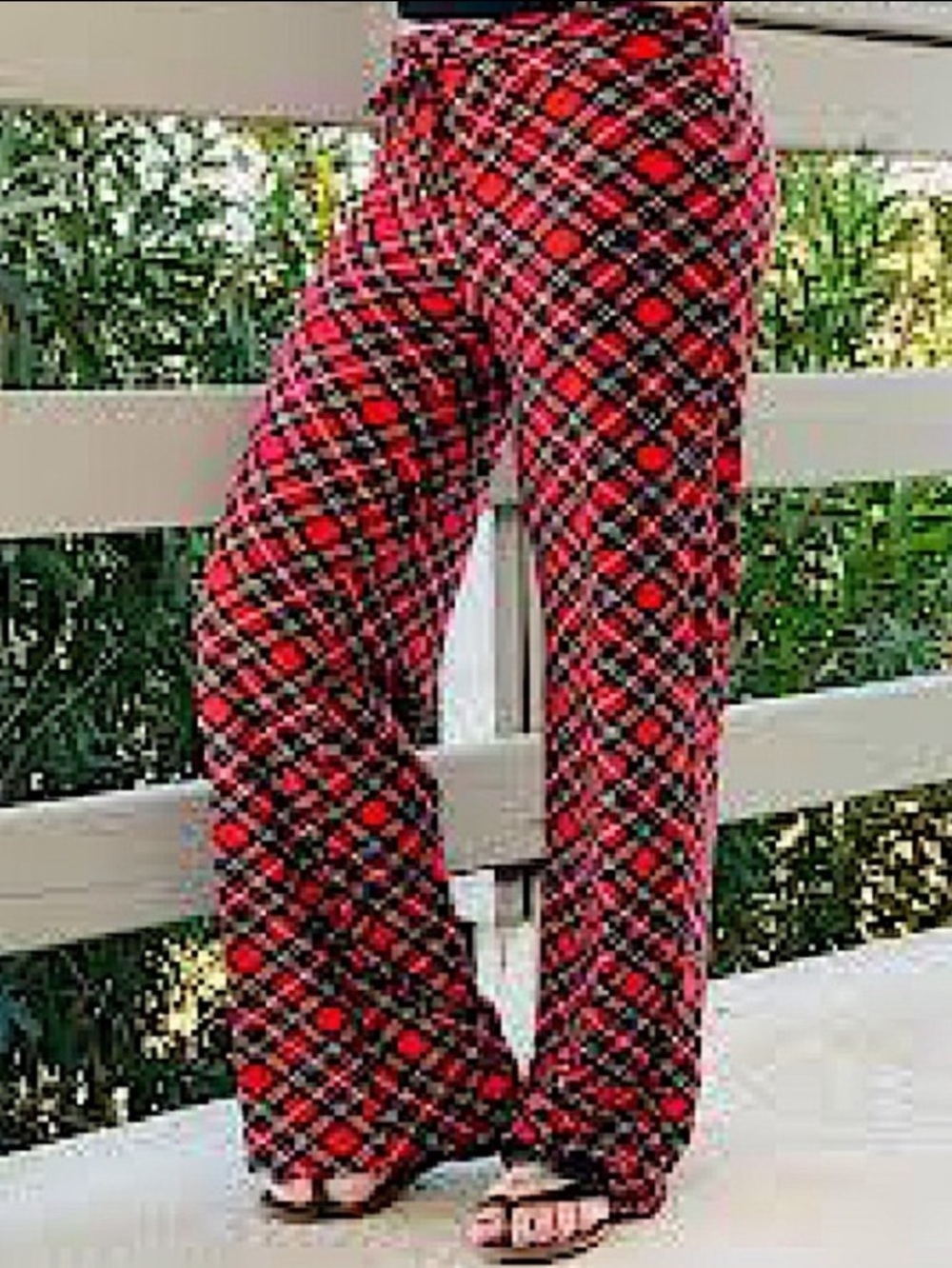 Leggings Depot Red Tartan Plaid Size Large NEW! With Tags Plaid Comfy Pants NEW